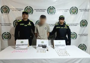 Cayó en Pitalito por porte ilegal de armas de fuego y tráfico de estupefacientes